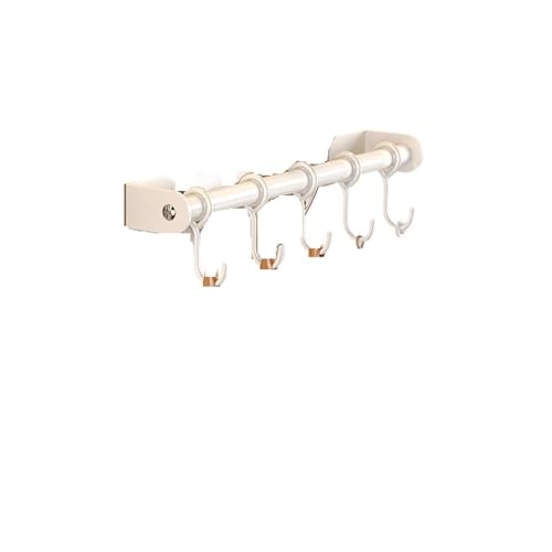 ATEUXOL Küchenutensilien-Halter Küchenutensilienständer, Hängeregal for Töpfe und Pfannen, Wandmontierter Deckel-Aufhänger Kochutensilien, Schiebehaken Löffel(Color 1,50CM 6hooks) von ATEUXOL