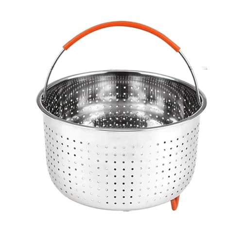 Dampfgarer aus Edelstahl 3/6/8 l Dampfkorb aus Edelstahl for Instant Pot, Zubehör for Instant Cooker mit Griff mit Silikonüberzug, Abtropfkorb for Dampf(2L) von ATEUXOL
