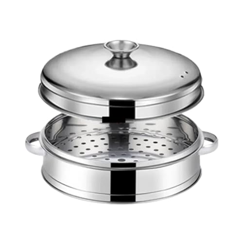 Dampfgarer aus Edelstahl Dampfgarer aus Edelstahl, for gedämpfte gefüllte Brötchen, Küchenutensilien, mehrschichtiger Einsatz mit Halter, Instant Pot Dampfkorb(29.4cm 1 layer 1 Lid) von ATEUXOL
