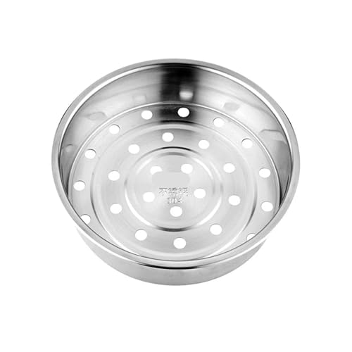 Dampfgarer aus Edelstahl Dampfgitter Dampfkorb Verdickter Edelstahl 304 Vertiefter Vollbereichs-Haushaltsdampfer mit großem Loch(20CM) von ATEUXOL