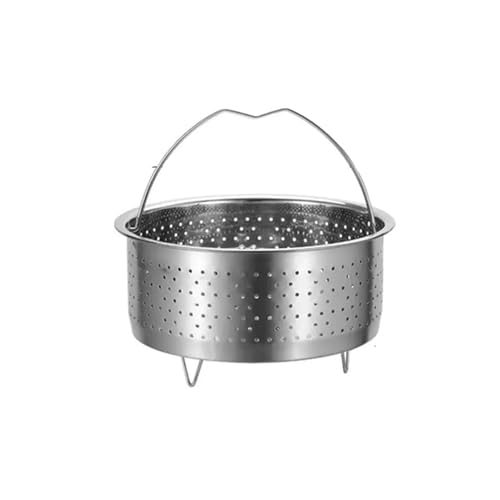 Dampfgarer aus Edelstahl Dampfkorb aus Edelstahl im Instant Pot-Zubehör for Instant Cooker mit Silikongriff Schnellkochtopf Reisdampfer(17.5cm) von ATEUXOL