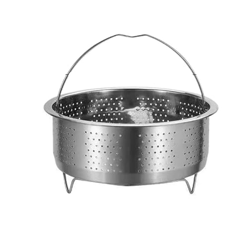 Dampfgarer aus Edelstahl Dampfkorb aus Edelstahl im Instant Pot-Zubehör for Instant Cooker mit Silikongriff Schnellkochtopf Reisdampfer(20cm) von ATEUXOL