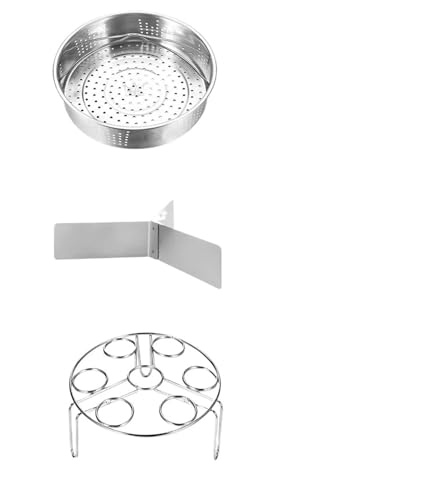 Dampfgarer aus Edelstahl Dampfkorb aus Edelstahl mit Untersetzer for Eierdampfgarer, kompatibel mit Instant Pot 5,6,8 Qt elektrischem Schnellkochtopf von ATEUXOL