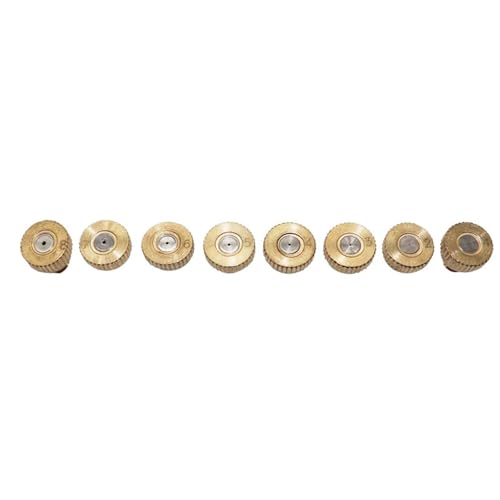 Messing-Nebeldüsen 10 Stück Gewindedüse aus Messing, 0,1–0,8 mm Öffnung, Wassernebelteile, Nebeldüse for Terrassennebelsystem, Kühlung im Freien(0.8mm nozzles) von ATEUXOL