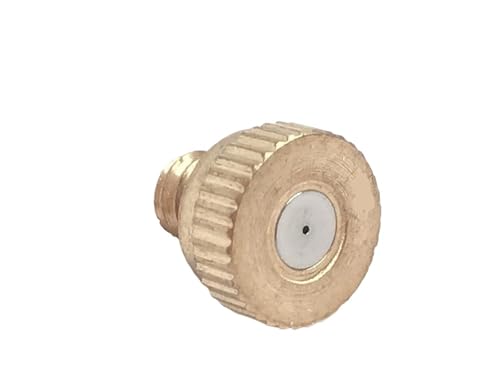 Messing-Nebeldüsen 10 Stück Messing-Vernebelungsdüse, Wassernebelteile, Nebeldüse for Terrassen-Vernebelungssystem, 0,2–0,8 mm Öffnungsgewinde(0.8mm) von ATEUXOL