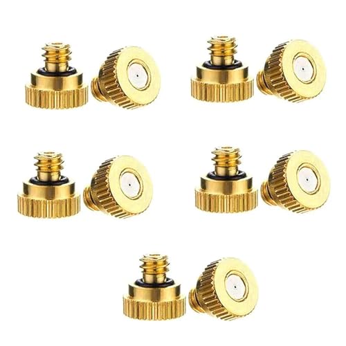 Messing-Nebeldüsen 10 Stücke Messing Vernebelungsdüsen 0,3mm for Gartensprinkler Mister Outdoor Kühlsystem Wassersprühdüse Sprinkler Vernebelung von ATEUXOL