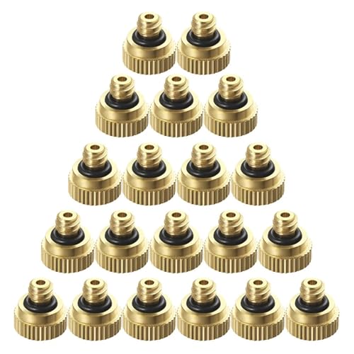 Messing-Nebeldüsen Düse Outdoor Sprayer Vernebelungsdüsen Messing Fogger Einfache Installation Vernebelung Zerstäubung(20PCS) von ATEUXOL