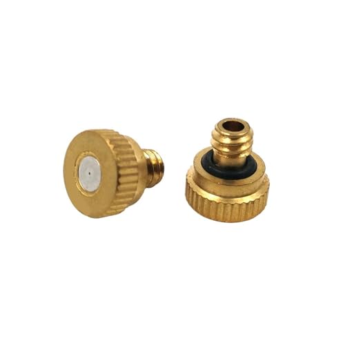 Messing-Nebeldüsen Messing-Nebeldüse, 0,1–0,8 mm Öffnung, Gewinde for Wassernebelteile, Nebeldüse for Terrassen-Nebelsystem, Außenkühlung(0.1mm bore diameter) von ATEUXOL