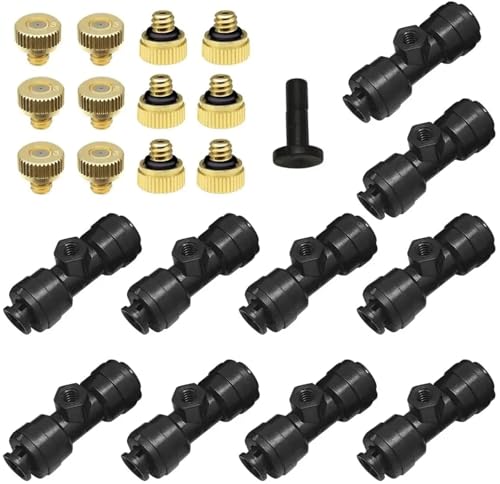 Messing-Nebeldüsen Vernebelungsdüsen-Kit Nebelsprüher for Terrassenkühlsystem Outdoor-Garten-Mist-Luftbefeuchter Messing-Nebeldüsen Vernebelungsdüsen-Kit Nebelsprüher for Terrassenkühlsystem Outdoor-Garten-Mist-Luftbefeuchter von ATEUXOL