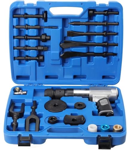 ATEdata Lufthammer Pneumatischer Betonbrecher Kugelgelenk Auto Reparaturwerkzeug Entferner Flachpunkt Meißel Flugzeug Lufthammer Kit Pneumatische Trenngabel Air Hammer Kit von ATEdata