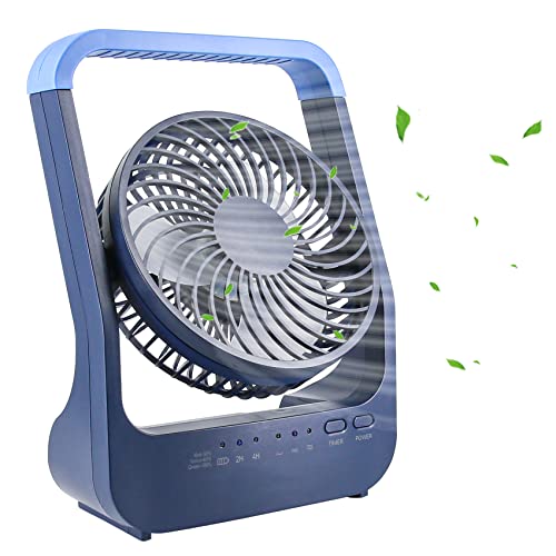 Tischventilator USB 20000mAh Mini Ventilator, Ventilator Klein Leise 3 Geschwindigkeiten 180° drehbar, Lange 200 Stunden Arbeitszeit, USB Desk Fan Einfach zu Tragen für Büro Zuhause und im Freien von ATEngeus