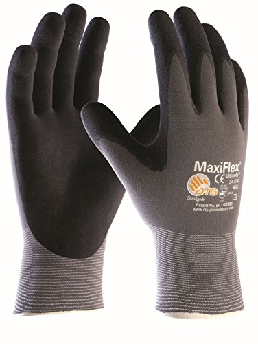 (12 Paar) ATG Handschuhe 34-874 Montagehandschuhe MaxiFlex Ultimate 12 x grau/schwarz 10 von ATG