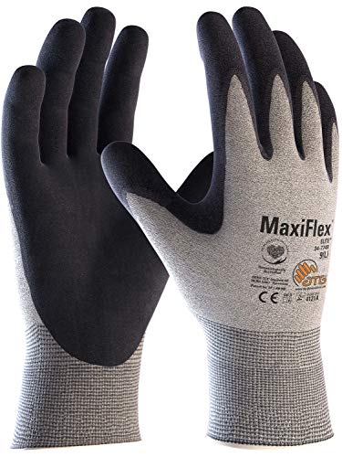 ATG Handschuhe 34-774B Montagehandschuhe MaxiFlex Elite ESD hellgrau/schwarz 7 von ATG