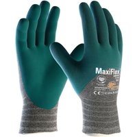 MaxiFlex® Comfort™ Baumwoll-/Nylon-Strickhandschuhe (34-925), Grau-meliert/Grün von ATG