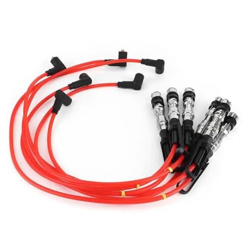 ATGCBCAUF Auto Zündspule Für Corrado VR6 2.8 2.9 Mit Zugstange 6-teiliges Zündkabel Zündkabel 1J0998031 von ATGCBCAUF