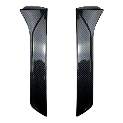 ATGCBCAUF Heckspoiler Lippe Für Seat Für Leone 5F FR MK3 MK3.5 2012-2021 2 PCS Auto Heckscheibe Seitenspoiler Heckflügel Glänzend Schwarz(Carbon Fiber Look) von ATGCBCAUF