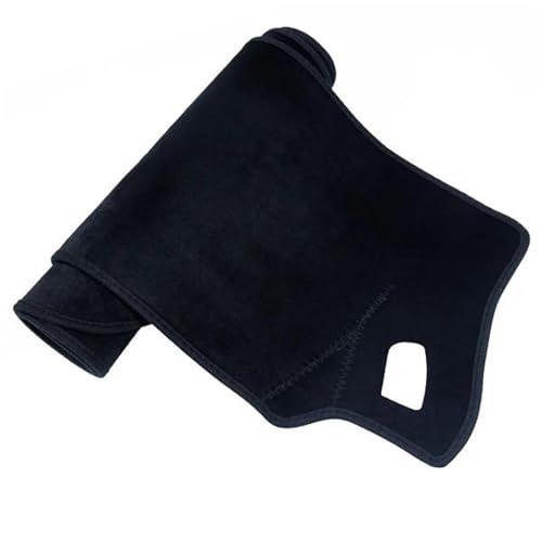Für VW Für Caddy 2K 2004 - 2014 Armaturenbrettabdeckung Brettmatte Teppich Sonnenschutz Armaturenbrettmatte Schutzpolster Sonnenschutzkissen Auto Armaturenbrett Abdeckung Matte(Flannel All Black,LHD) von ATGCBCAUF