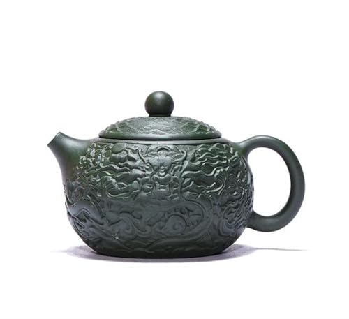ATGQBCF Chinesische Handgemachte Tee-Set Haushalts Drink Yixing Lila Ton Teekanne 210 Ml Grün Schlamm Drachen Muster Xishi Teekanne Teetassen-Set Teeservice Mit Teekanne von ATGQBCF