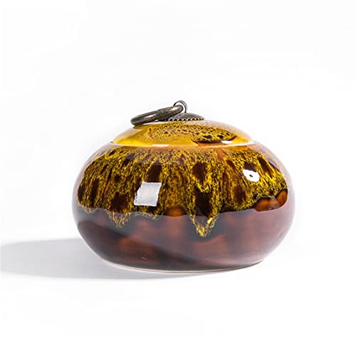 ATGQBCF Tierurne Handgefertigte Haustierurne Keramik Kleine Hunde Katzen Kaninchen Kleintiere Gedenkurne Asche Bestattungsurne Andenken Gedenkstätten Für Haustiere(6) von ATGQBCF