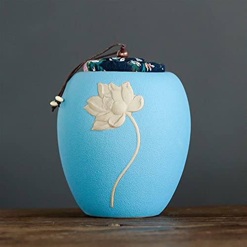 ATGQBCF Tierurne Pet Urn for Dogs Cats Ashes Keepsake Memorial Box Funeral Set Burial Urns for Cremated Remains Ash Vial Adult Funeral Urn Pet Cat and Dog Urn 01163 Gedenkstätten Für Haustiere(Blue) von ATGQBCF
