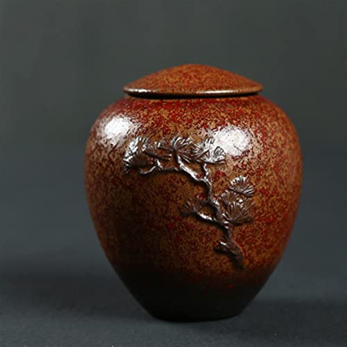 ATGQBCF Tierurne Pet Urn for Dogs Cats Ashes Keepsake Memorial Box Funeral Set Burial Urns for Cremated Remains Ash Vial Adult Funeral Urn Pet Cat and Dog Urn 05279 Gedenkstätten Für Haustiere(Red) von ATGQBCF