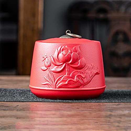 ATGQBCF Tierurne Pet Urn for Dogs Cats Ashes Keepsake Memorial Box Funeral Set Burial Urns for Cremated Remains Ash Vial Adult Funeral Urn Pet Cat and Dog Urn 05366 Gedenkstätten Für Haustiere(Red) von ATGQBCF