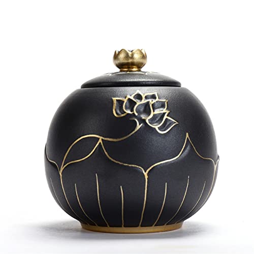 ATGQBCF Tierurne Pet Urn for Dogs Cats Ashes Keepsake Memorial Box Funeral Set Burial Urns for Cremated Remains Ash Vial Adult Funeral Urn Pet Cat and Dog Urn 0638 Gedenkstätten Für Haustiere(Black) von ATGQBCF
