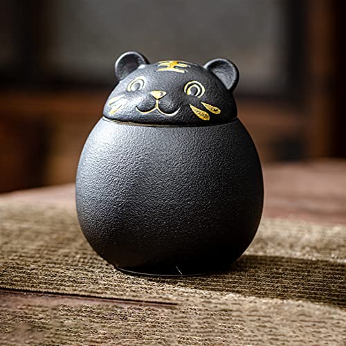 ATGQBCF Tierurne Pet Urn for Dogs Cats Ashes Keepsake Memorial Box Funeral Set Burial Urns for Cremated Remains Ash Vial Adult Funeral Urn Pet Cat and Dog Urn 15123 Gedenkstätten Für Haustiere(Black) von ATGQBCF