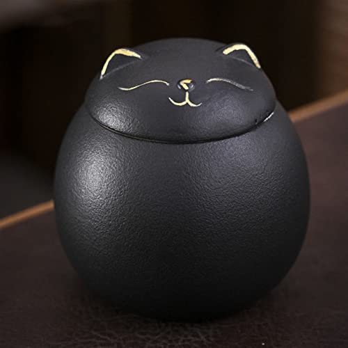 ATGQBCF Tierurne Pet Urn for Dogs Cats Ashes Keepsake Memorial Box Funeral Set Burial Urns for Cremated Remains Ash Vial Adult Funeral Urn Pet Cat and Dog Urn 1523 Gedenkstätten Für Haustiere(Black) von ATGQBCF