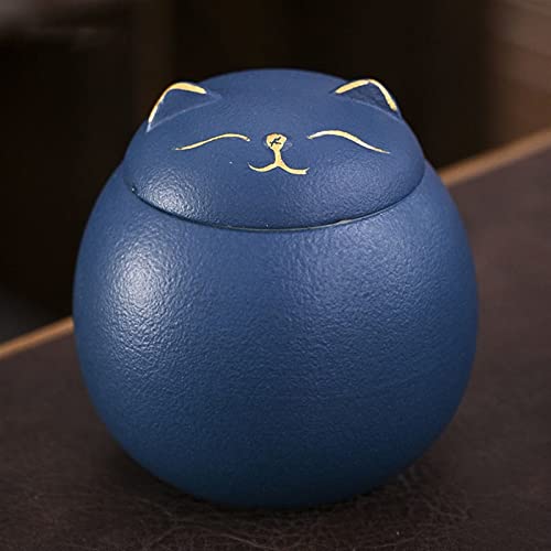 ATGQBCF Tierurne Pet Urn for Dogs Cats Ashes Keepsake Memorial Box Funeral Set Burial Urns for Cremated Remains Ash Vial Adult Funeral Urn Pet Cat and Dog Urn 1523 Gedenkstätten Für Haustiere(Blue) von ATGQBCF
