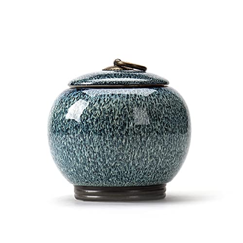 ATGQBCF Tierurne Pet Urn for Dogs Cats Ashes Keepsake Memorial Box Funeral Set Burial Urns for Cremated Remains Ash Vial Adult Funeral Urn Pet Cat and Dog Urn 16477 Gedenkstätten Für Haustiere(Blue) von ATGQBCF