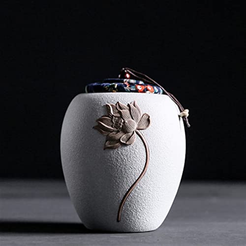 ATGQBCF Tierurne Pet Urn for Dogs Cats Ashes Keepsake Memorial Box Funeral Set Burial Urns for Cremated Remains Ash Vial Adult Funeral Urn Pet Cat and Dog Urn 26002 Gedenkstätten Für Haustiere(White) von ATGQBCF