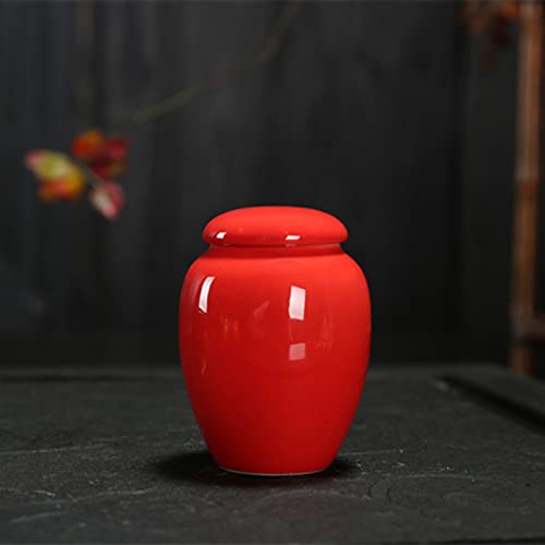 ATGQBCF Tierurne Pet Urn for Dogs Cats Ashes Keepsake Memorial Box Funeral Set Burial Urns for Cremated Remains Ash Vial Adult Funeral Urn Pet Cat and Dog Urn 36322 Gedenkstätten Für Haustiere(Red) von ATGQBCF