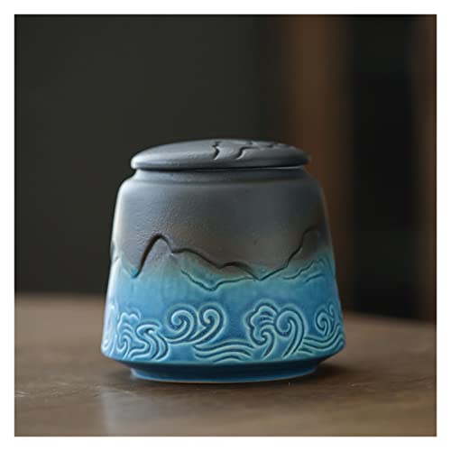 ATGQBCF Tierurne Pet Urn for Dogs Cats Ashes Keepsake Memorial Box Funeral Set Burial Urns for Cremated Remains Ash Vial Adult Funeral Urn Pet Cat and Dog Urn 40747 Gedenkstätten Für Haustiere(Blue) von ATGQBCF
