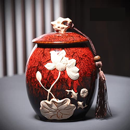 ATGQBCF Tierurne Pet Urn for Dogs Cats Ashes Keepsake Memorial Box Funeral Set Burial Urns for Cremated Remains Ash Vial Adult Funeral Urn Pet Cat and Dog Urn 43403 Gedenkstätten Für Haustiere(Red) von ATGQBCF