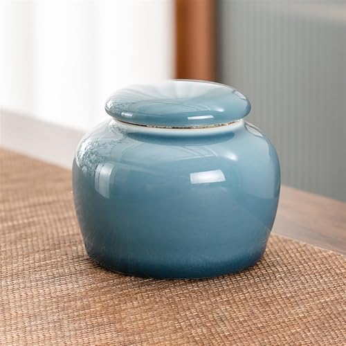 ATGQBCF Tierurne Pet Urn for Dogs Cats Ashes Keepsake Memorial Box Funeral Set Burial Urns for Cremated Remains Ash Vial Adult Funeral Urn Pet Cat and Dog Urn 57112 Gedenkstätten Für Haustiere(Blue) von ATGQBCF