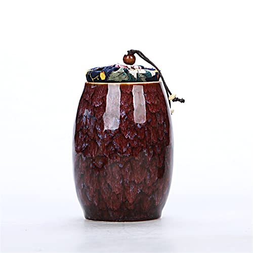 ATGQBCF Tierurne Pet Urn for Dogs Cats Ashes Keepsake Memorial Box Funeral Set Burial Urns for Cremated Remains Ash Vial Adult Funeral Urn Pet Cat and Dog Urn 63081 Gedenkstätten Für Haustiere(Red) von ATGQBCF