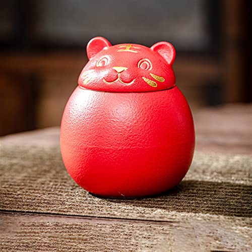 ATGQBCF Tierurne Pet Urn for Dogs Cats Ashes Keepsake Memorial Box Funeral Set Burial Urns for Cremated Remains Ash Vial Adult Funeral Urn Pet Cat and Dog Urn 9097 Gedenkstätten Für Haustiere(Red) von ATGQBCF