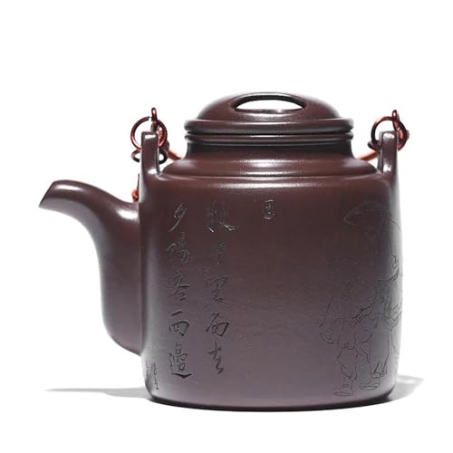 Erz Lila Schlamm Tee Wasserkocher Mit Sieb Zisha Tee-Set Geschirr 380ML Retro Ton Teekannen Handgemachte Topf Roh Teetassen-Set Teeservice Mit Teekanne Erz Lila Schlamm Tee Wasserkocher Mit Sieb Zisha Tee-Set Geschirr 380ML Retro Ton Teekannen Handgemachte Topf Roh Teetassen-Set Teeservice Mit Teekanne von ATGQBCF