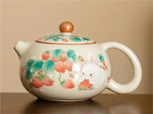 Handgefertigte Xishi Teekanne Kessel Reise Portable Tee Set Teaware 160ml Tradition Ru Kiln Keramik Cute Cat Pattern Teetassen-Set Mit(Type-B) von ATGQBCF