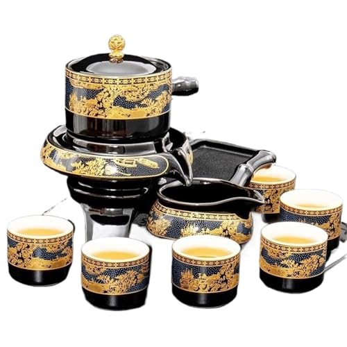 Kung Fu Tasse Büro Brauen Topf Faule Person Tee-Set Wohnzimmer Kleine Halbautomatische Stein Schleifen Göttlichen Werkzeug Teetassen-Set Teeservice Mit Teekanne von ATGQBCF