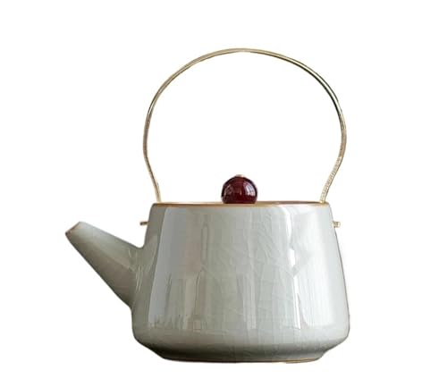 Kung Fu Tee-Set Hause Brauen Teekanne Büro Einzigen Topf Tee Brewer Offene Scheibe Ru Ofen Einfache Hebe Balken Topf Keramik Teetassen-Set Teeservice Mit Teekanne(Type-B) von ATGQBCF