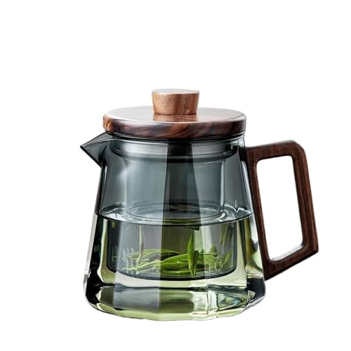 Mit Holzdeckel Teesieb 500/800 Ml Verdicktes Und Hitzebeständiges Glas Teekanne Brauen Tee-Set Teetassen-Set Mit(Type-E) von ATGQBCF