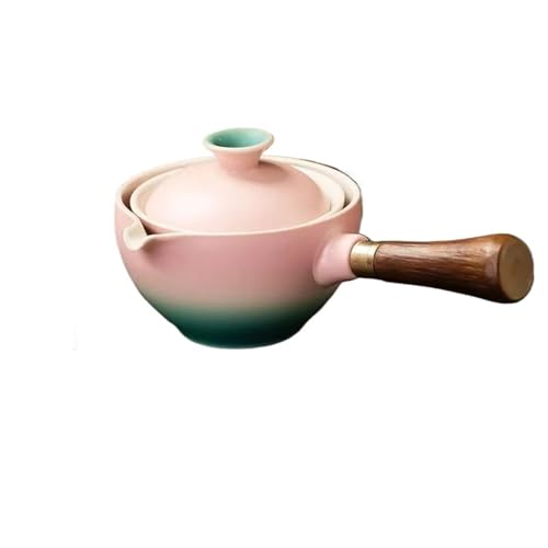 Tee Tablett Tragbare Reise Tee-Set Keramik Rotierenden Seite Griff Topf Faul Tee Brauen Set Hause Ein Topf Vier Tassen Teetassen-Set Teeservice Mit Teekanne(Type-A) von ATGQBCF