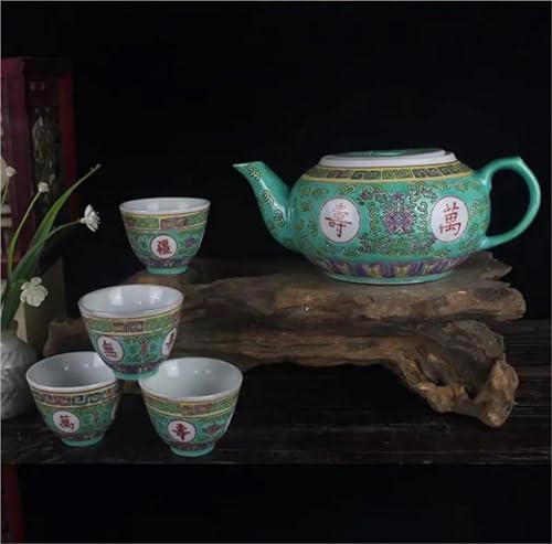 Teekanne, Rote, Trinkgeschirr, Langlebige Tassen, Traditionelles Keramik-Teeservice Aus Porzellan Teetassen-Set Mit(Type-A) von ATGQBCF