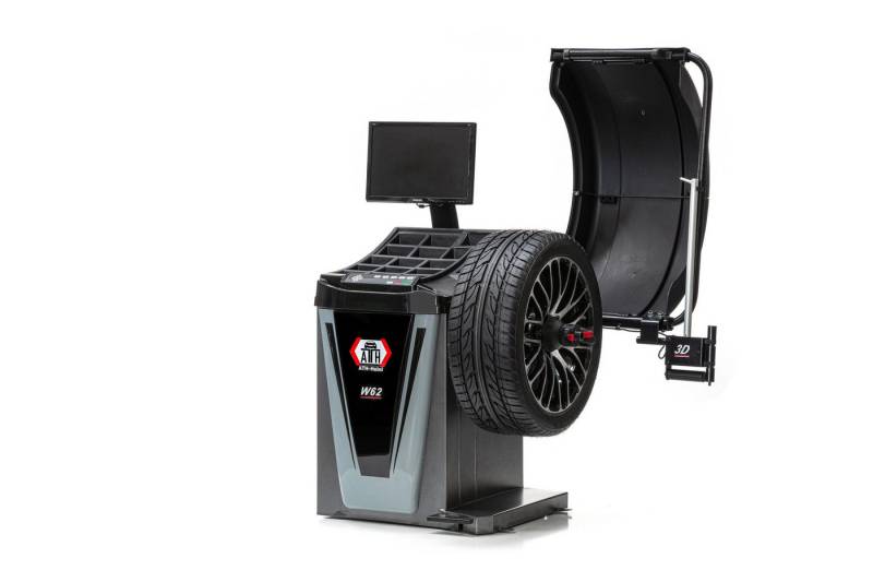ATH-Heinl Reifenwuchtmaschine ATH W62 LCD 3D Reifenwuchtmaschine Wuchtmaschine Radwuchtmaschine, für Felgen von 12 - 24, 230V / C16A V von ATH-Heinl