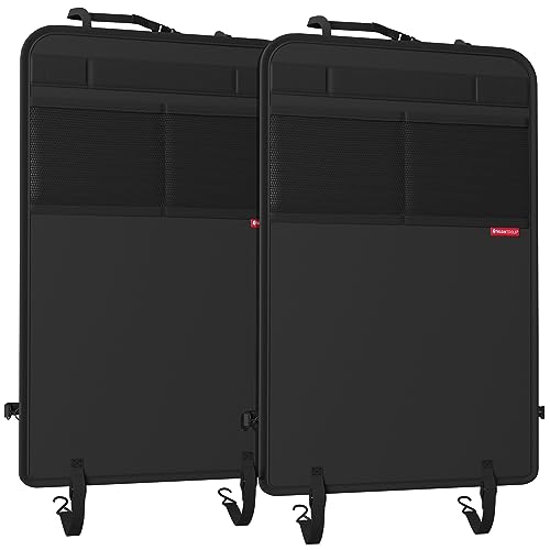 ATHLON TOOLS Rückenlehnen-Schutzmatte beschichtet, Rückenlehnenschutz Auto Kick-Matte, verstärkt - mit Netztaschen - schmutzabweisend, pflegeleicht und wasserabweisend von ATHLON TOOLS