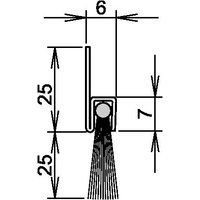 Athmer - 4-310-025-2000 Bürstentürdichtung Ferrobros fa 25-6 Länge 2000 mm Breite von ATHMER