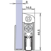 1-407-0835 Türdichtung Schall-Ex® GS-8 1-407 1-seitig Länge 833 mm Alumin - Athmer von ATHMER