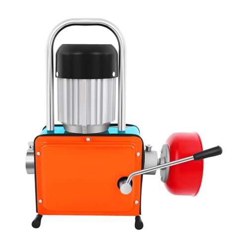 1000W Rohrreinigungsspirale Akku-Rohrreiniger Rohrreinigungsgerät Elektrische Rohrreinigungsmaschine Abflussreiniger +16mm Drill Bit,für Ø30-100mm Rohrleitungen,Rohrreinigungsspirale 30m von ATIVLB